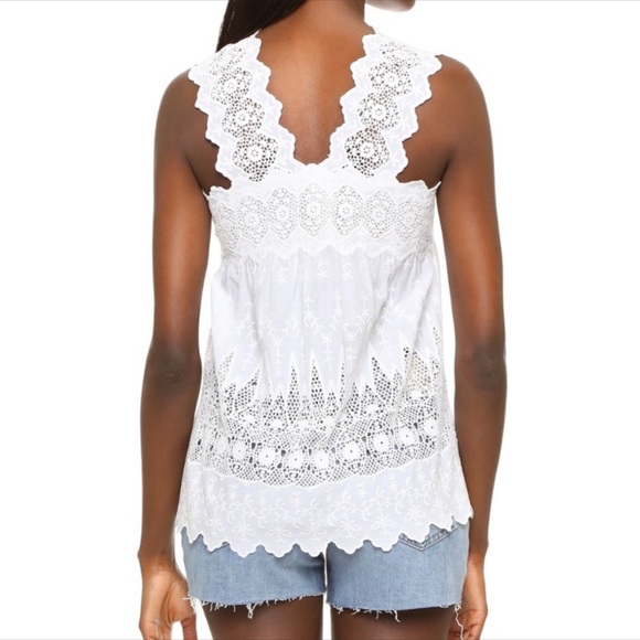 Ulla johnson birdie blouse daisy top white size 2 - Picture 4 of 6